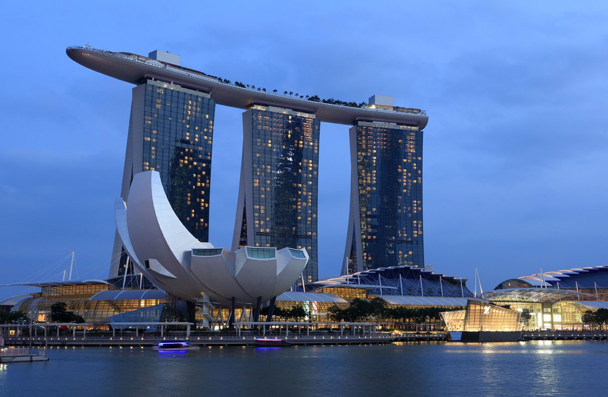 Art Science Museum und Marina Bay Sands Hotel – Singapur