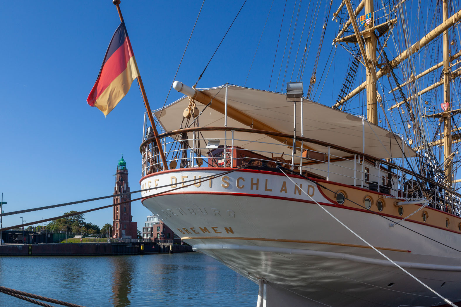 Bremerhaven, Schulschiff Deutschland, Segelschulschiff, Dreimaster, Freie Hansestadt Bremen, Deutschland