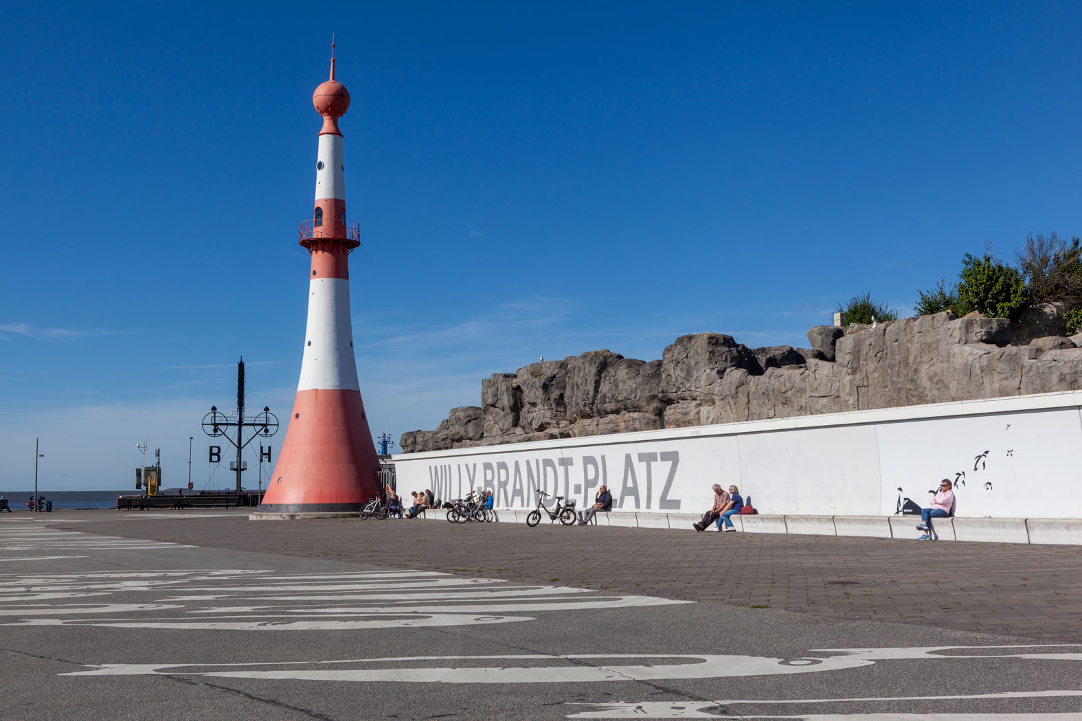 Bremerhaven, Leuchtturm, Unterfeuer, Willi-Brandt-Platz, Niedersachsen, Deutschland