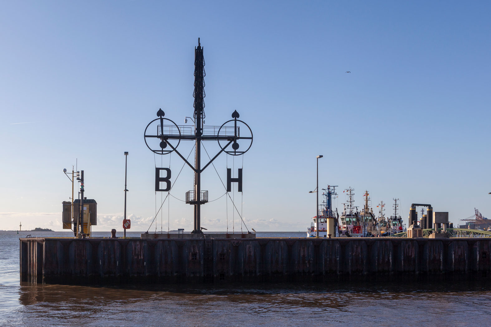 Bremerhaven, Windsemaphor, Unterfeuer, Willi-Brandt-Platz, Niedersachsen, Deutschland