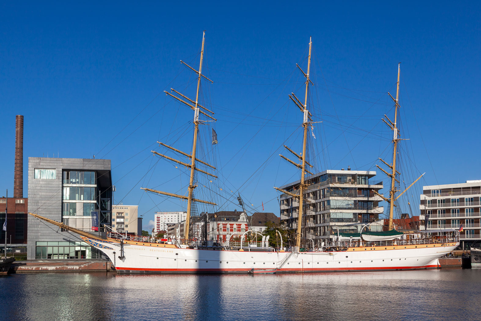 Bremerhaven, Schulschiff Deutschland, Segelschulschiff , Dreimaster, Freie Hansestadt Bremen, Deutschland
