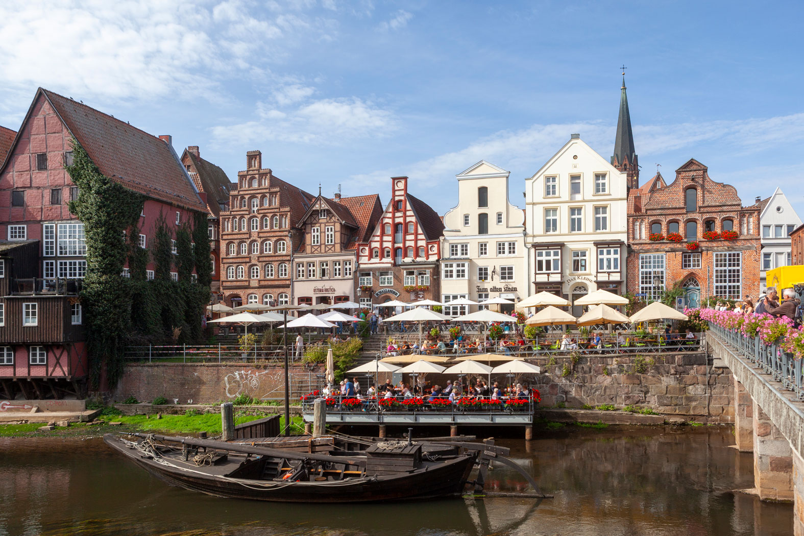 Hansestadt Lüneburg, Der Stintmarkt am Lüneburger Hafen, historischer Hafen