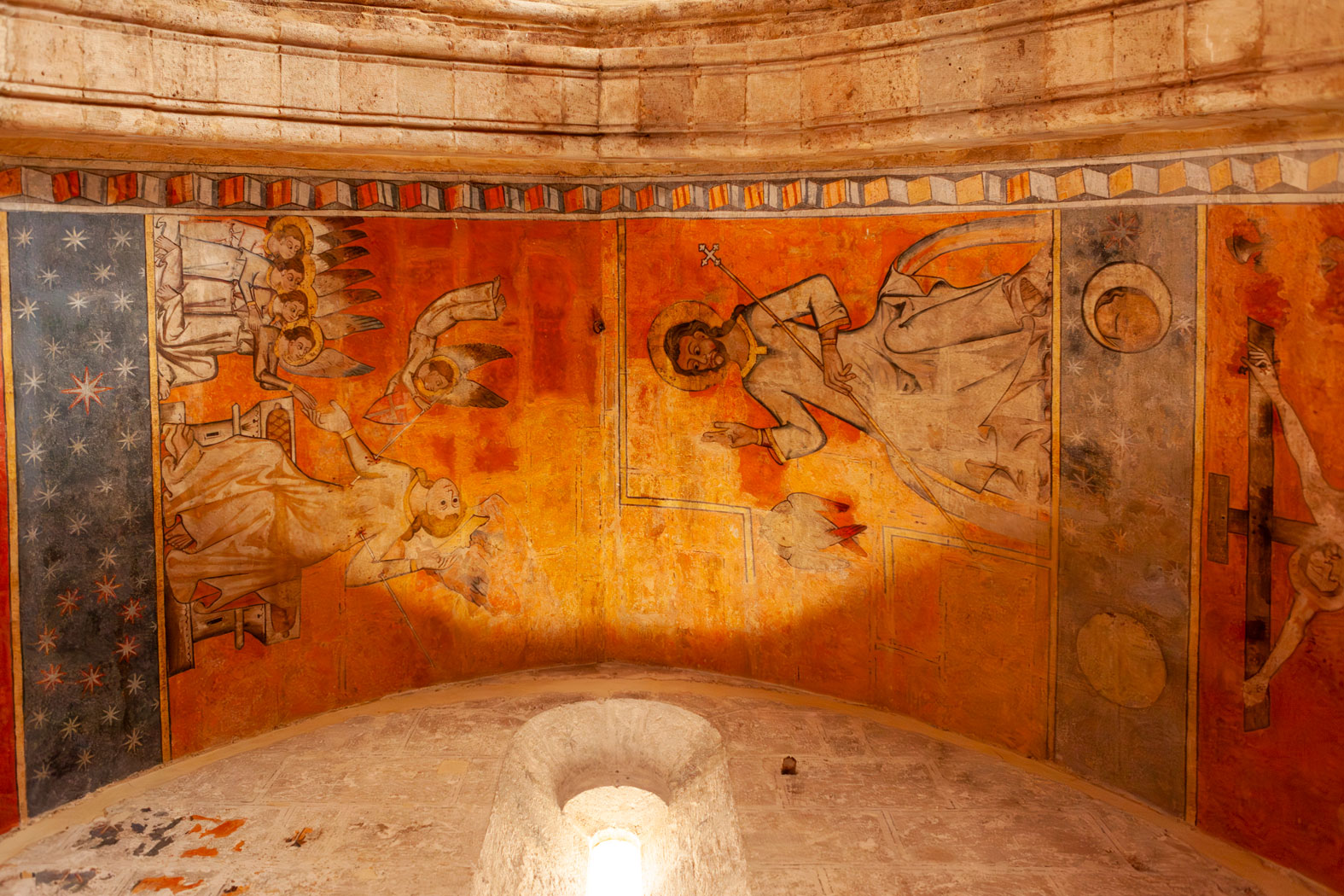 Wandmalerein, Capilla de San Miguel Arcángel, Iglesia de San Juan del Hospital, València, Valencia, Spanien